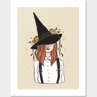 autumn witch Posters and Art